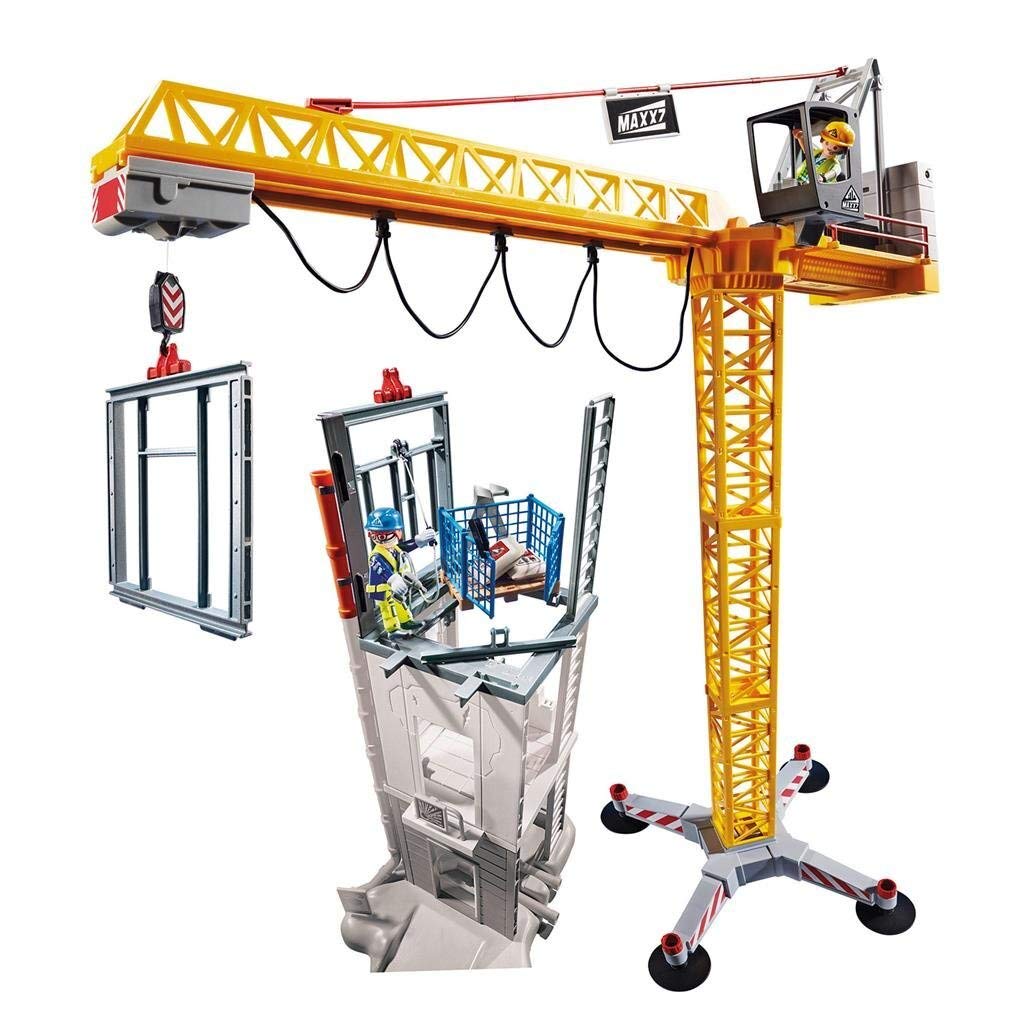 Amazon.com: Playmobil RC Crane with Building Section : Toys & Games
